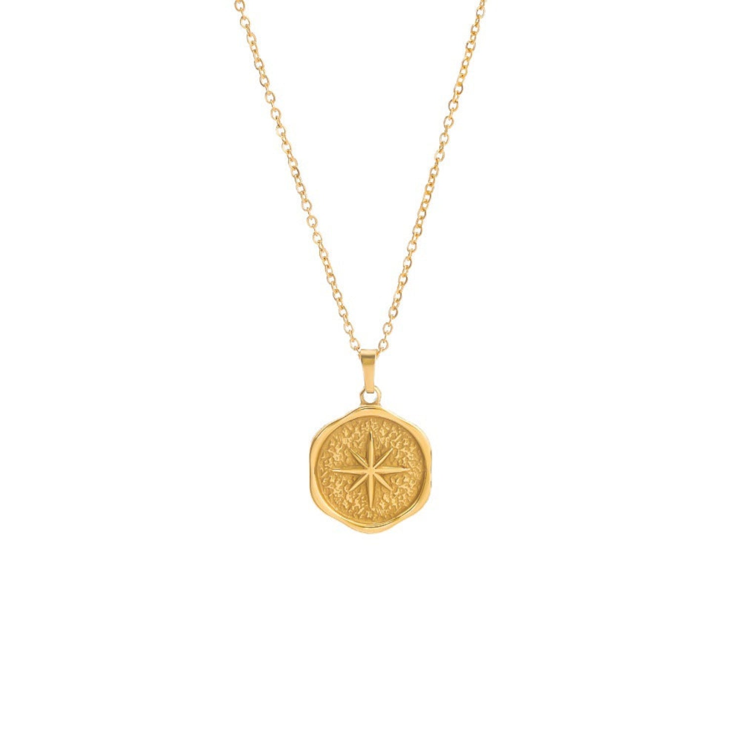 Minimalist Necklace with Compass Charm Pendant JLTN1363