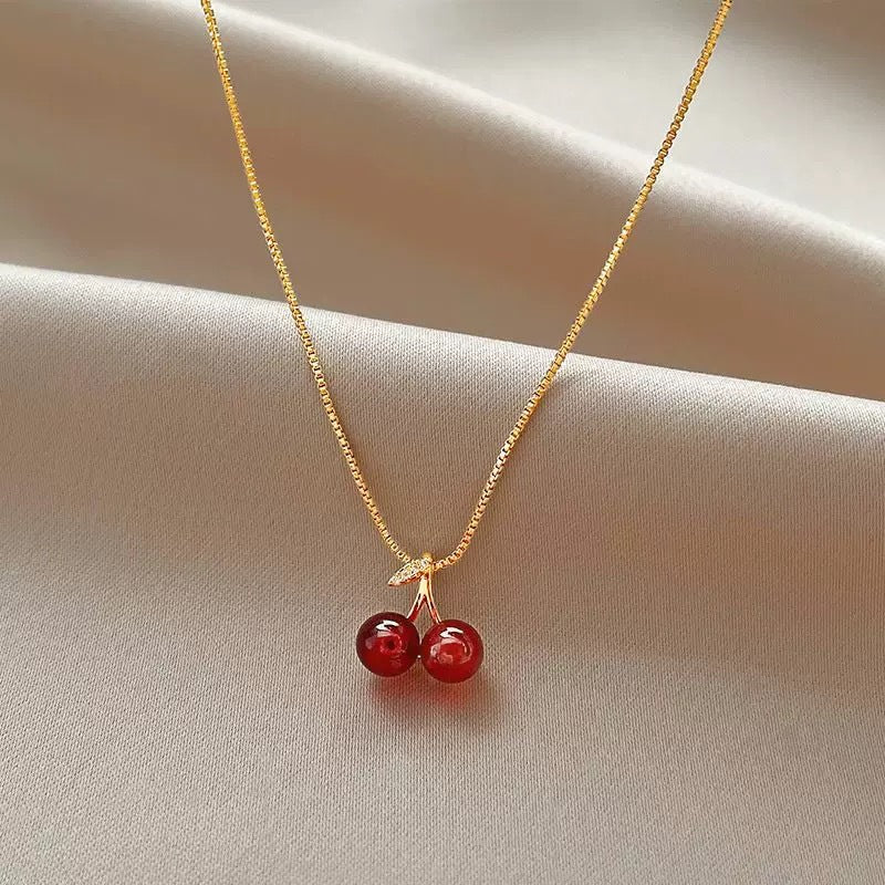 Trendy Cherry Pendant Necklace JLTN1369
