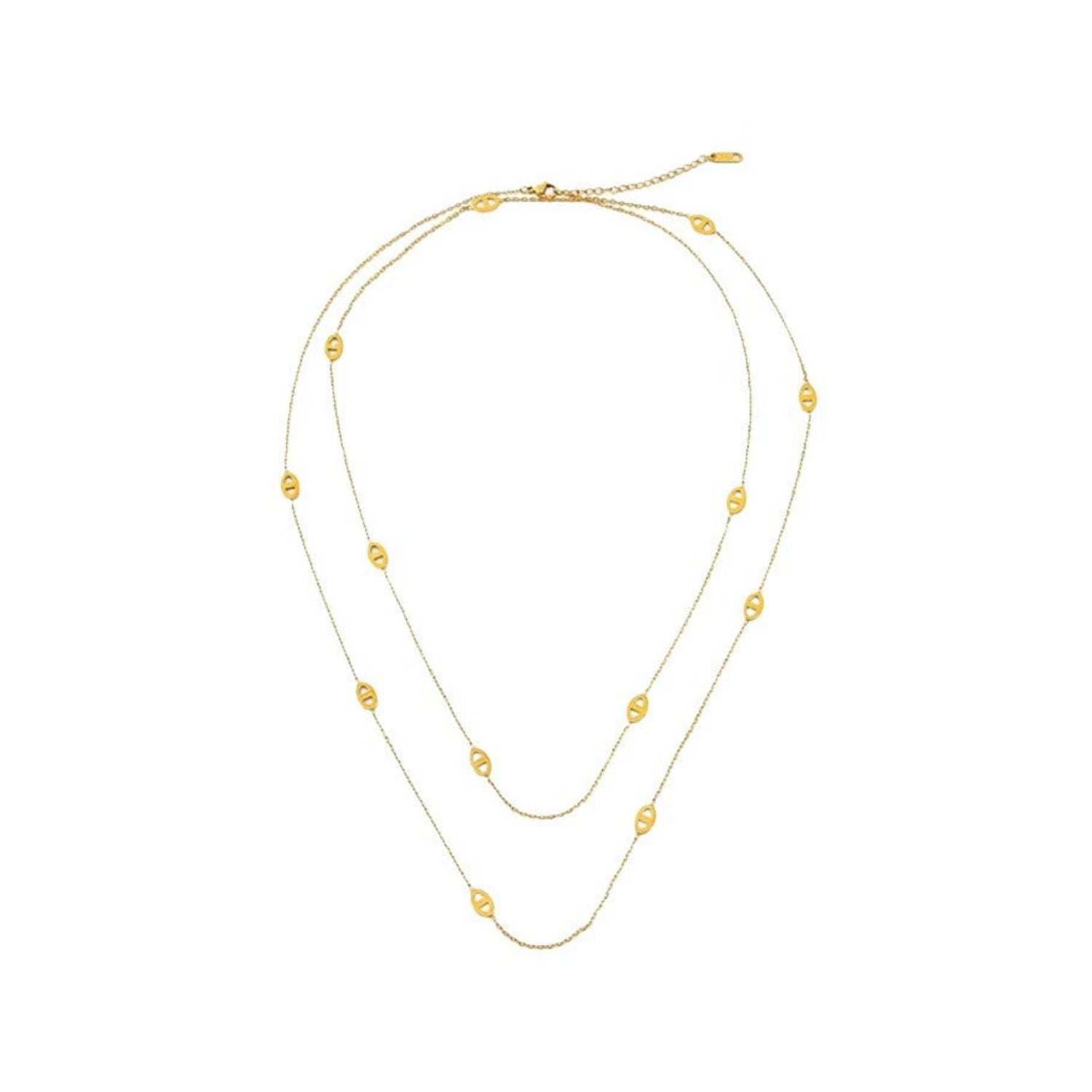 Long Layered Evil Eye Pendant Necklace JLTN1381