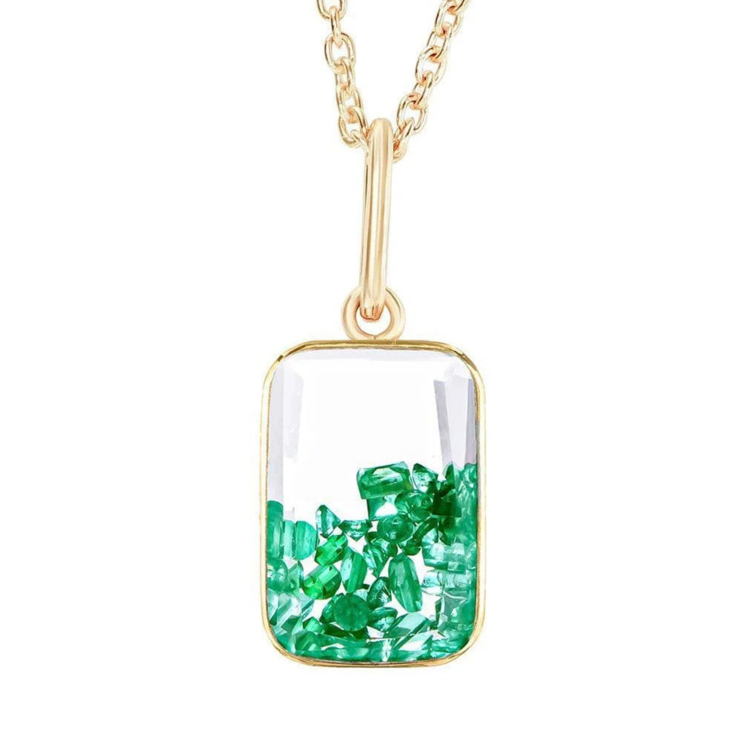 Green Gemstone Shaker Necklaces JLTN1723