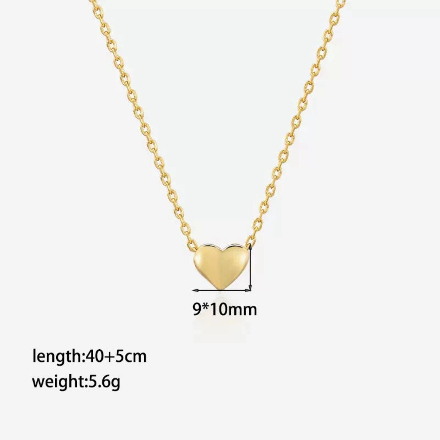Gold Puffed Heart Necklace JLTN1775