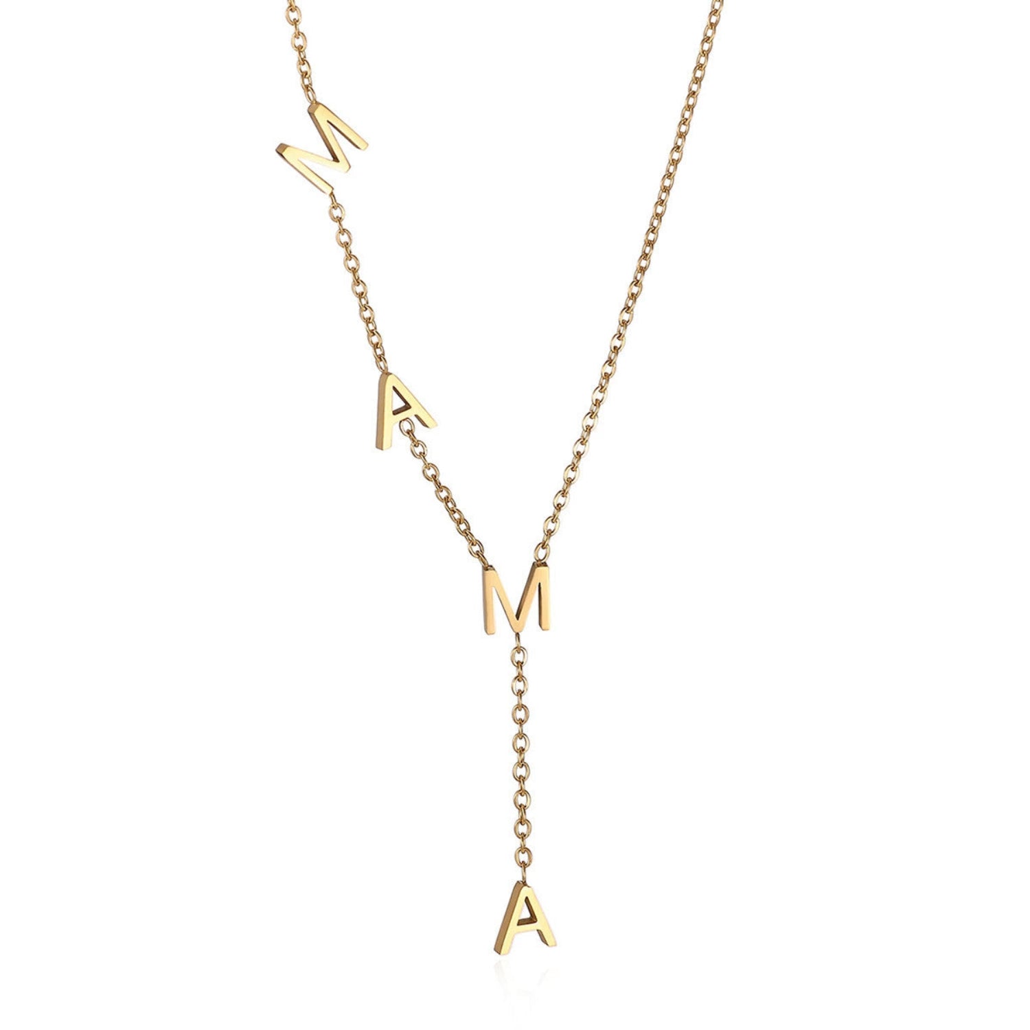 Gold Mama Letter Necklace JLTN1783