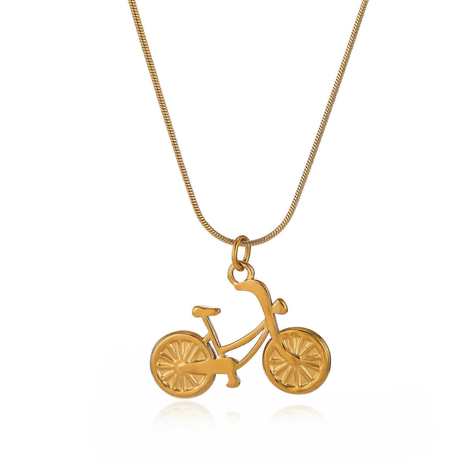 Gold Bicycle Snake Necklace JLTN1798