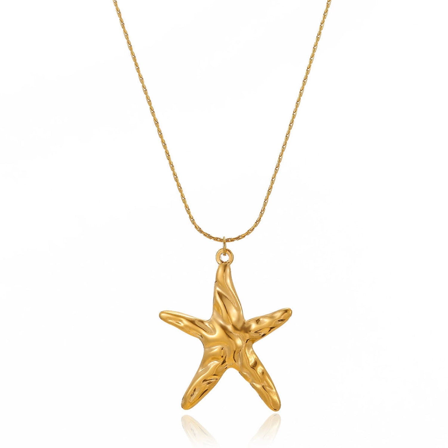 Gold Starfish Link Necklace JLTN1799