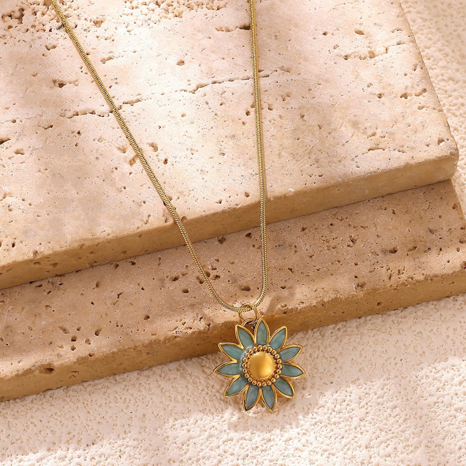 Enamel Flower Snake Necklace JLTN1802