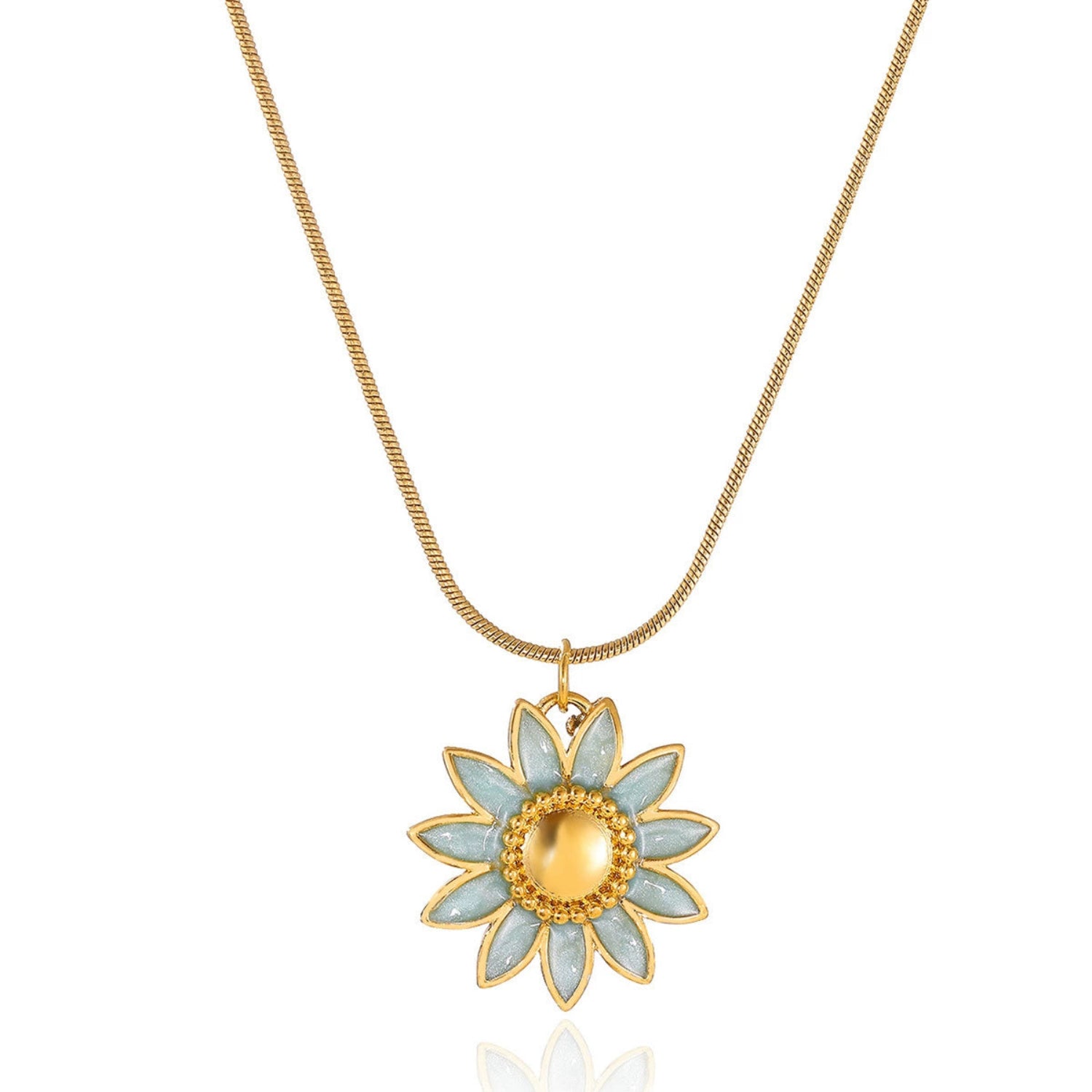 Enamel Flower Snake Necklace JLTN1802