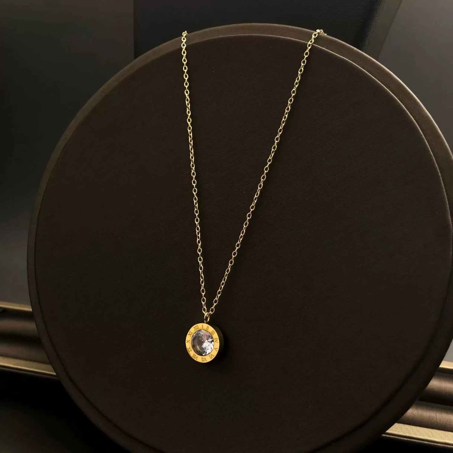 Roman Numeral Crystal Necklace JLTN1805