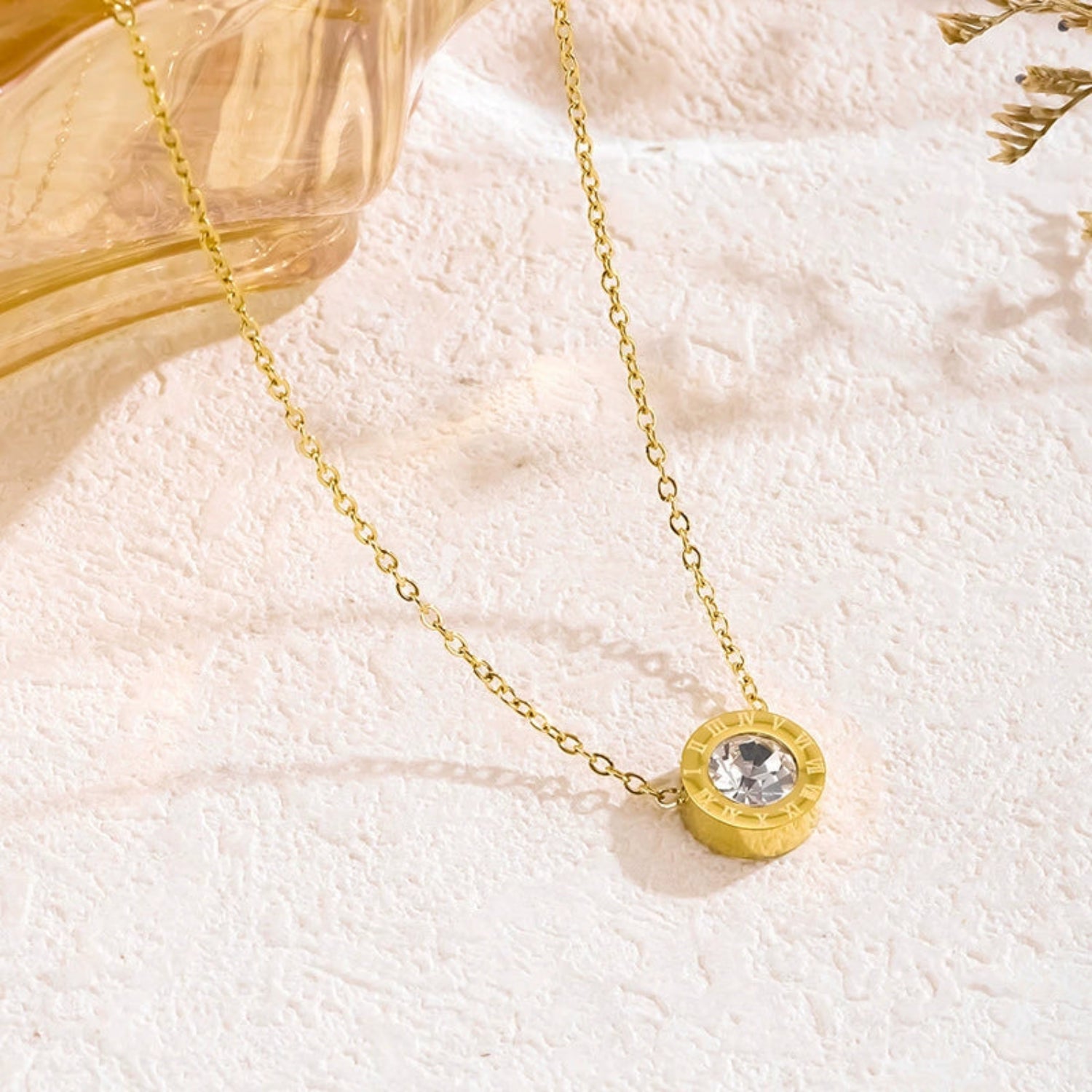 Roman Numeral Crystal Necklace JLTN1805