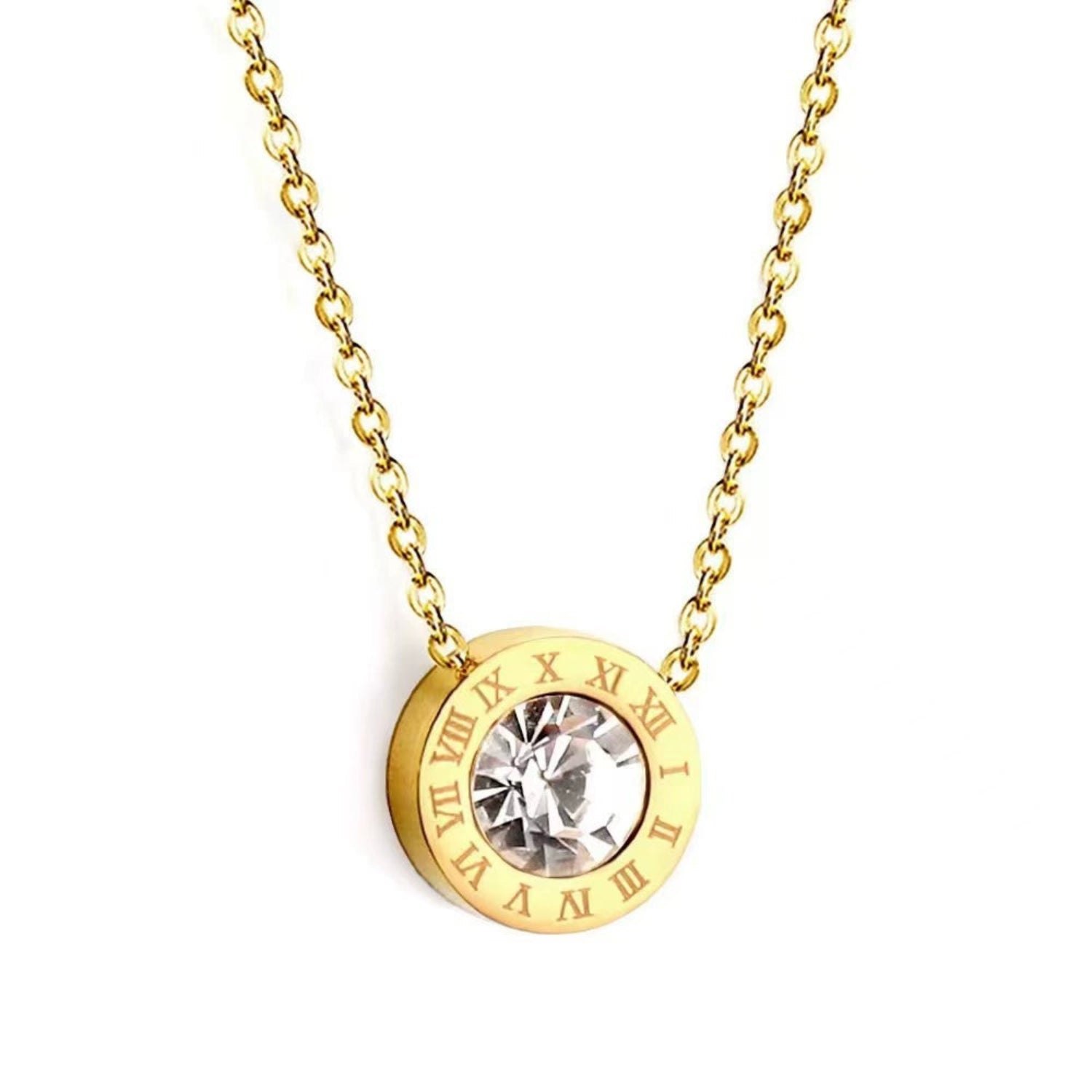 Roman Numeral Crystal Necklace JLTN1805