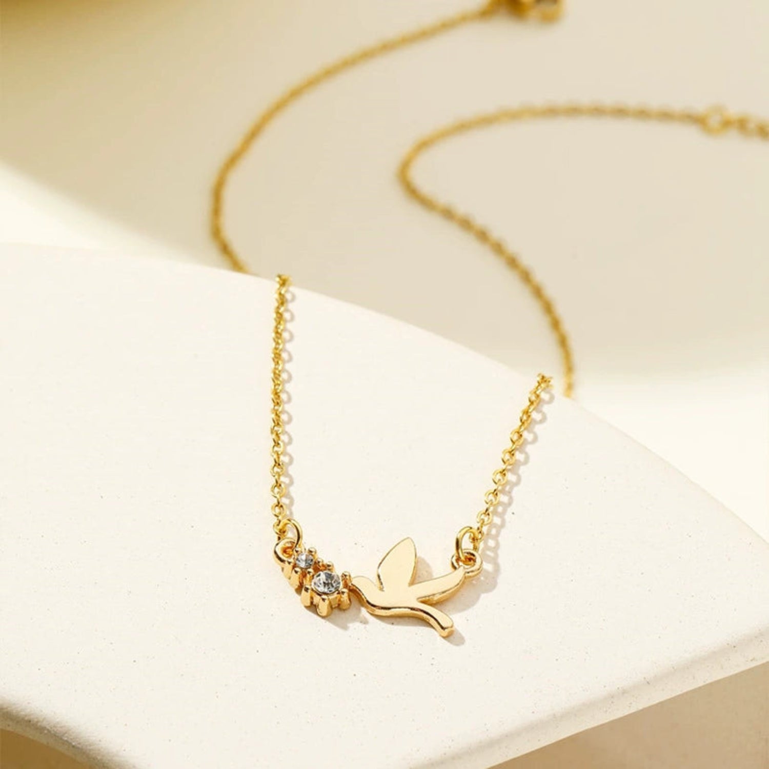 Gold Crystal Bird Necklace JLTN1814