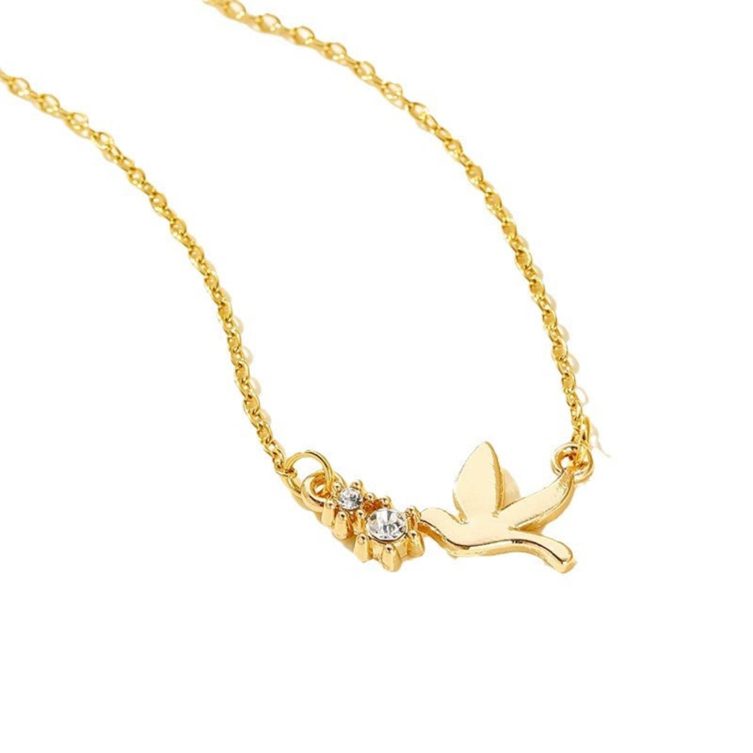 Gold Crystal Bird Necklace JLTN1814