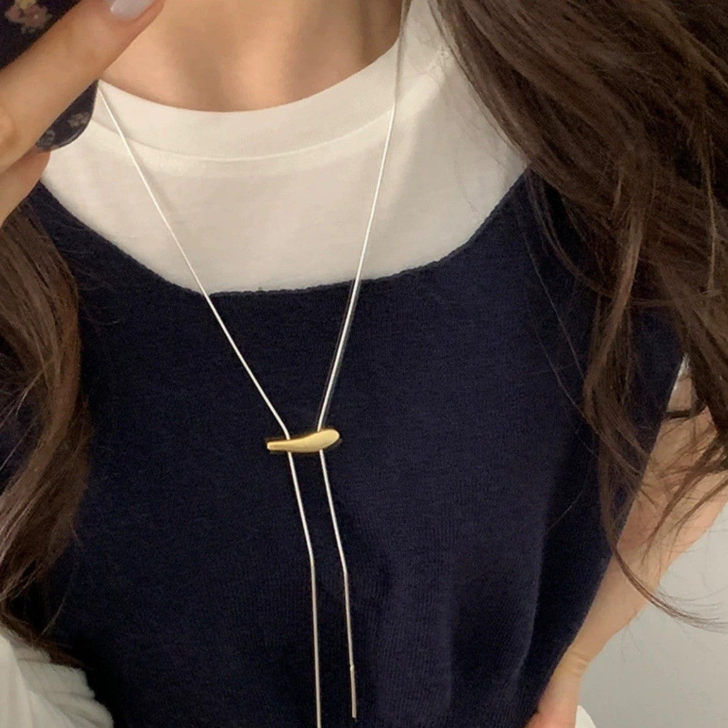 Modern Adjustable Bolo Slide Necklace JLTN1875