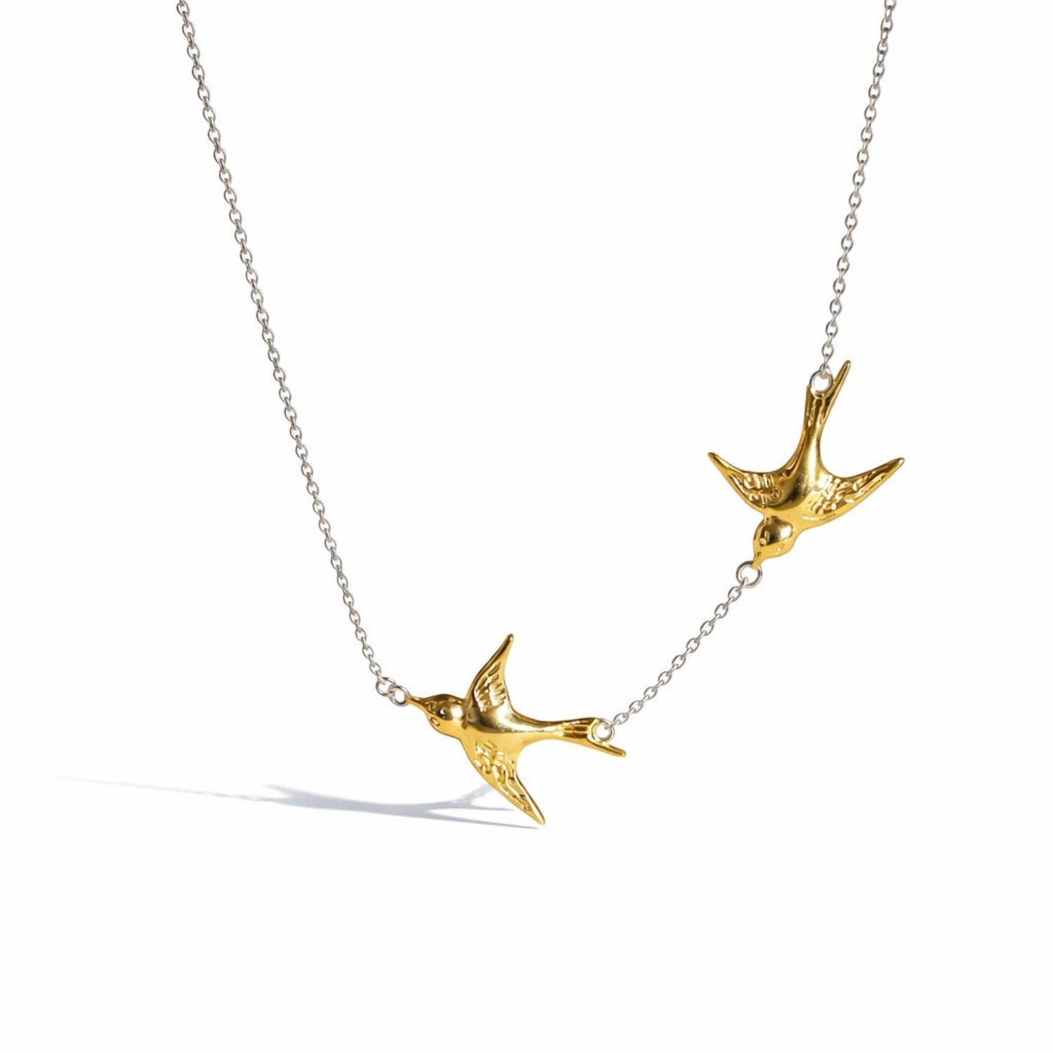 Golden Flying Swallow Bird Necklace JLTN1929