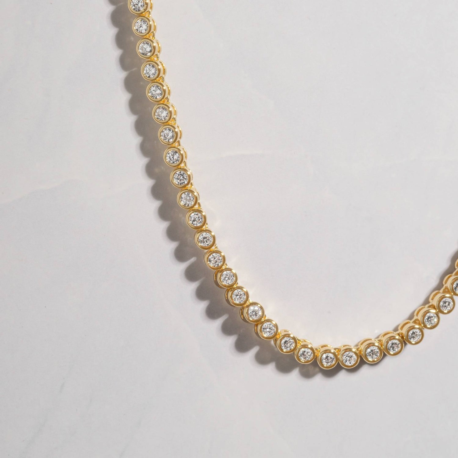 Gold Crystal Triple Layered Necklace JLTN1948