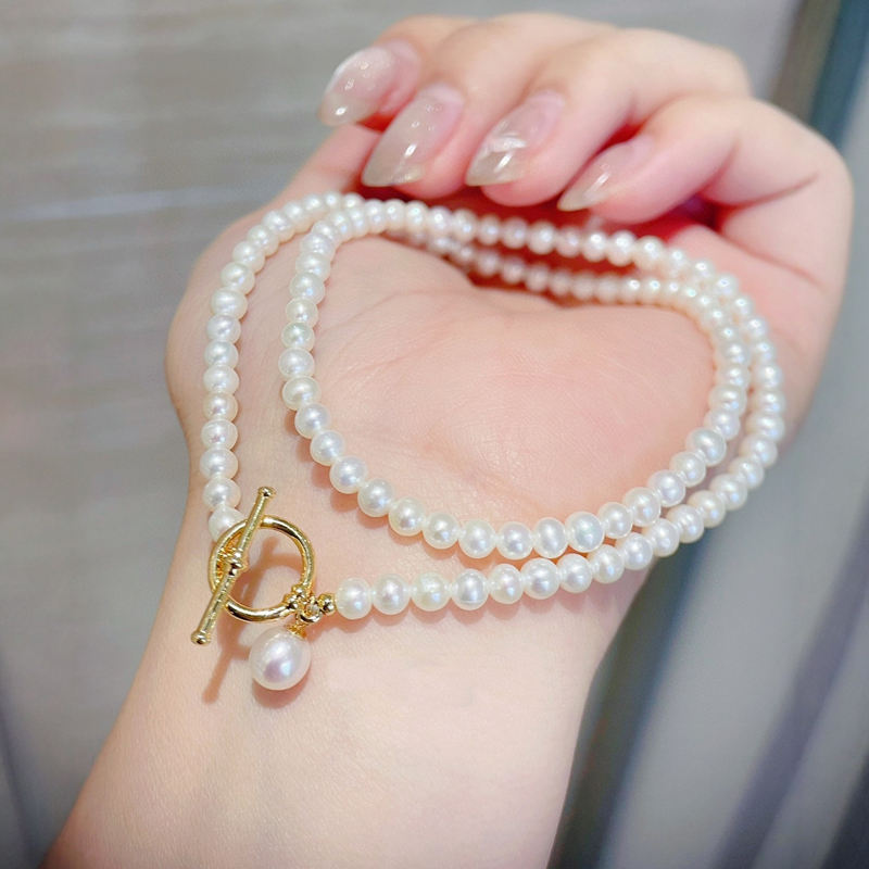 White Pearl Toggle Necklace JLTN1978