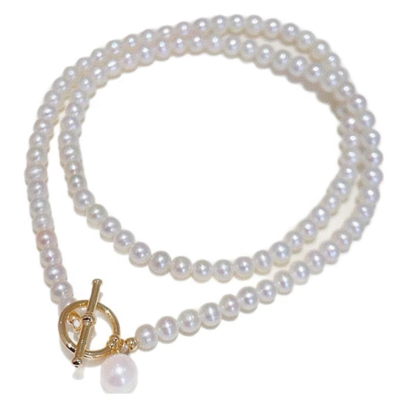 White Pearl Toggle Necklace JLTN1978