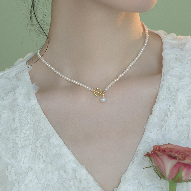 White Pearl Toggle Necklace JLTN1978