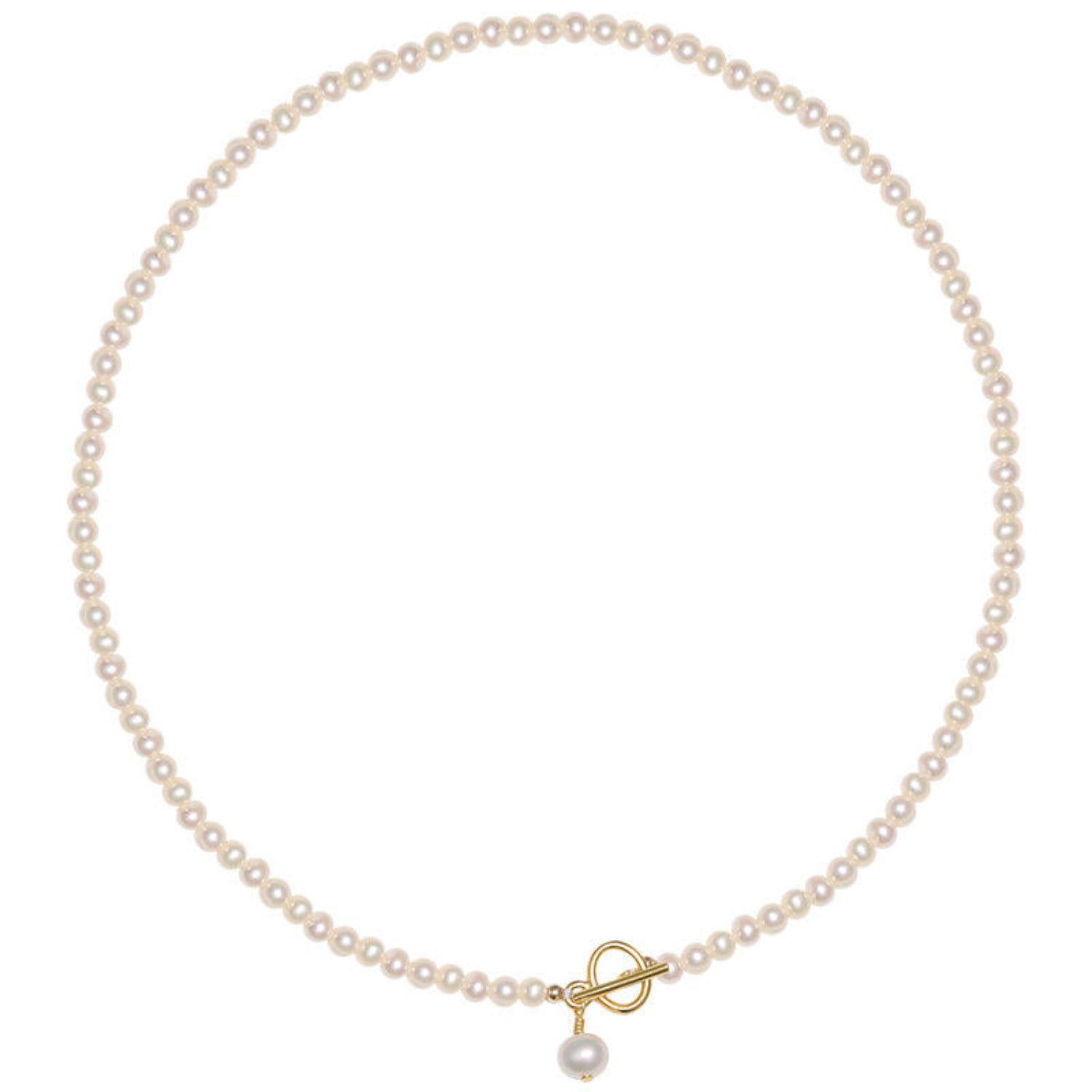 White Pearl Toggle Necklace JLTN1978