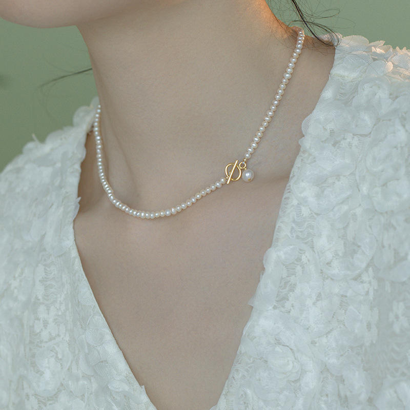 White Pearl Toggle Necklace JLTN1978