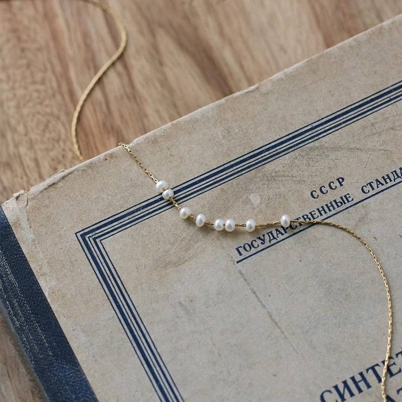 White Pearl Gold Necklace JLTN1979