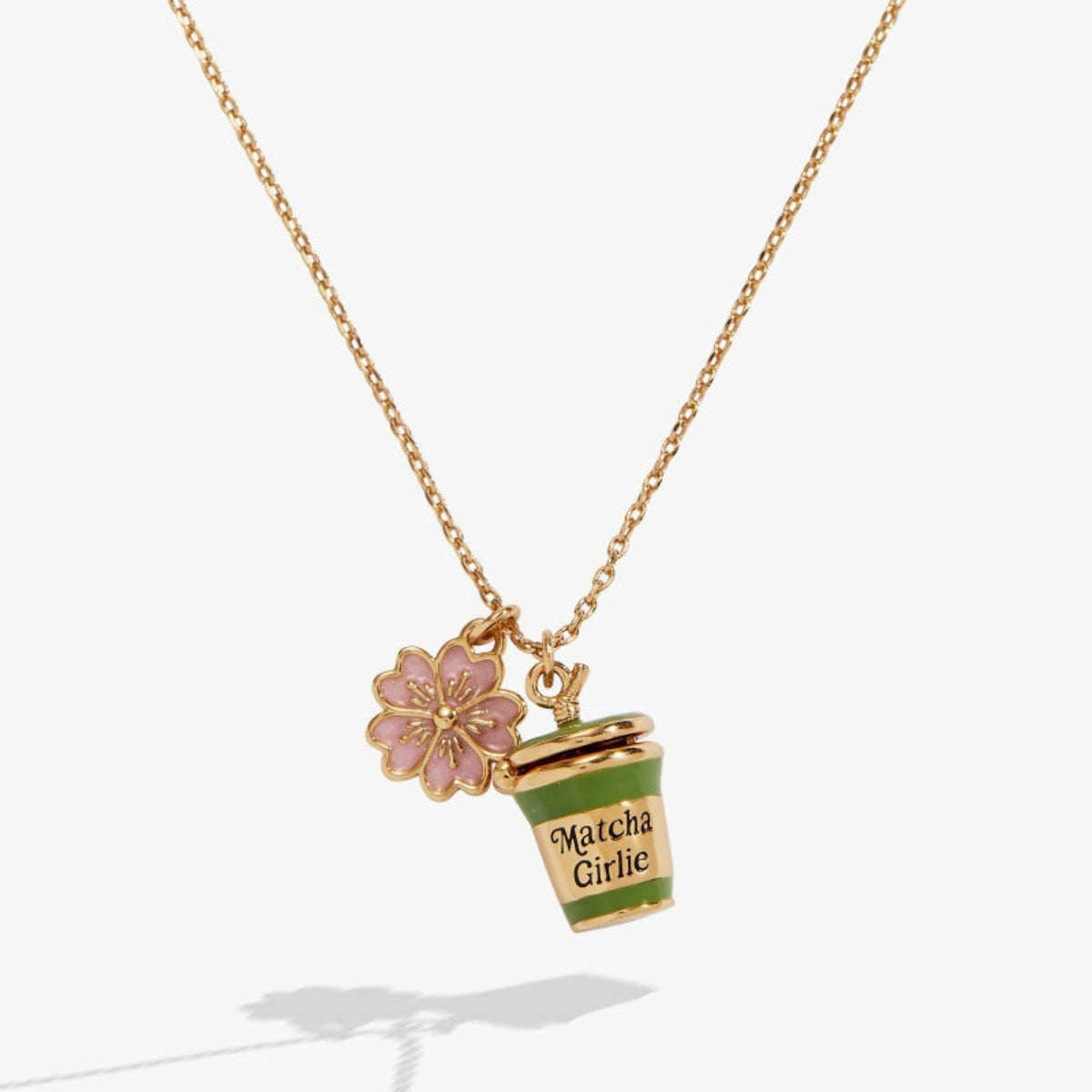 Gold Green Matcha Charm Necklace JLTN2009