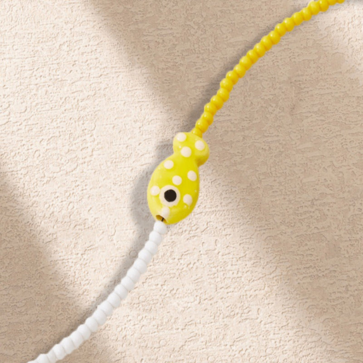 Yellow White Fish Beaded Choker JLTN2015