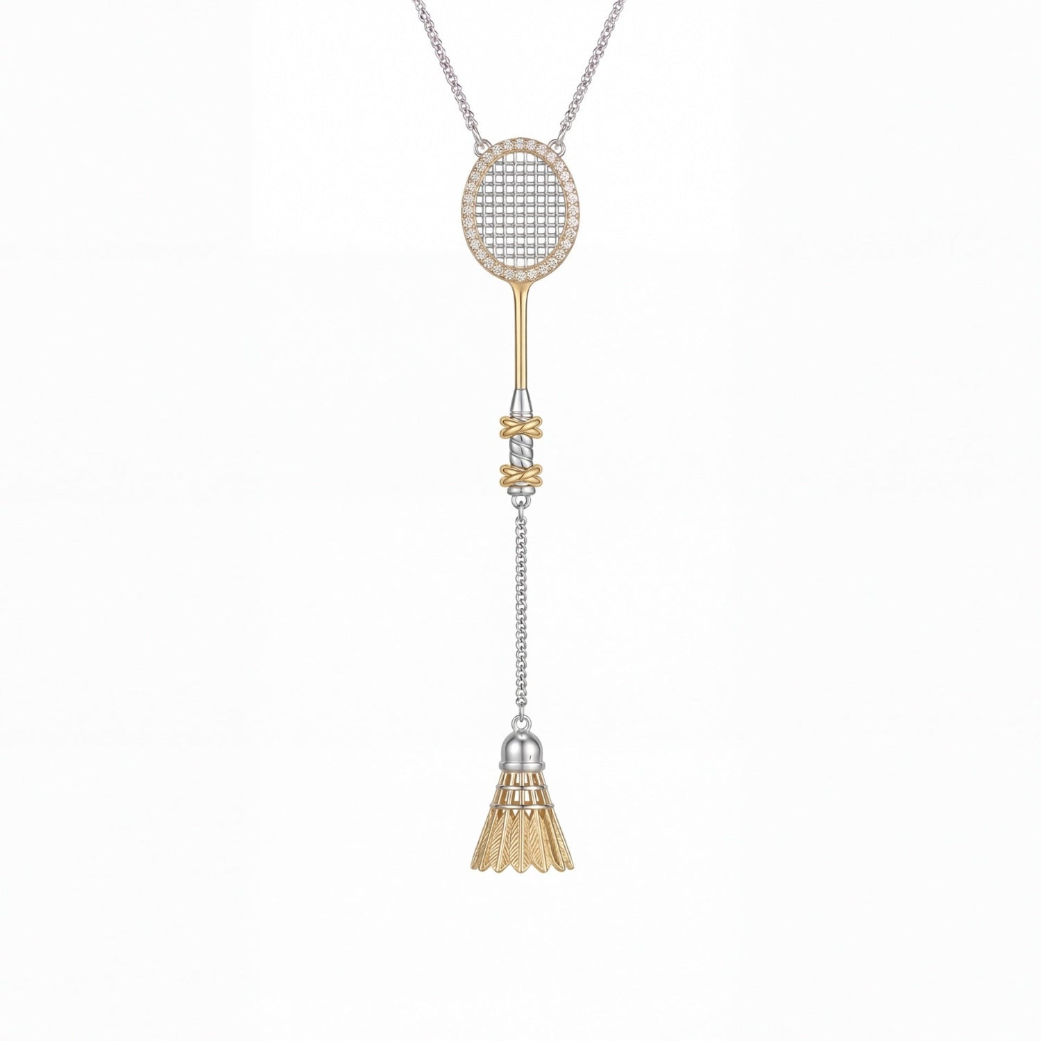 Two-Tone Badminton Shuttlecock Necklace JLTN2028