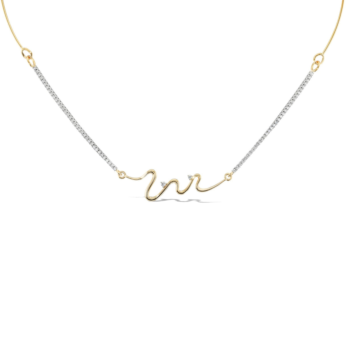 Gold Love Script Pendant Necklace JLTN2045