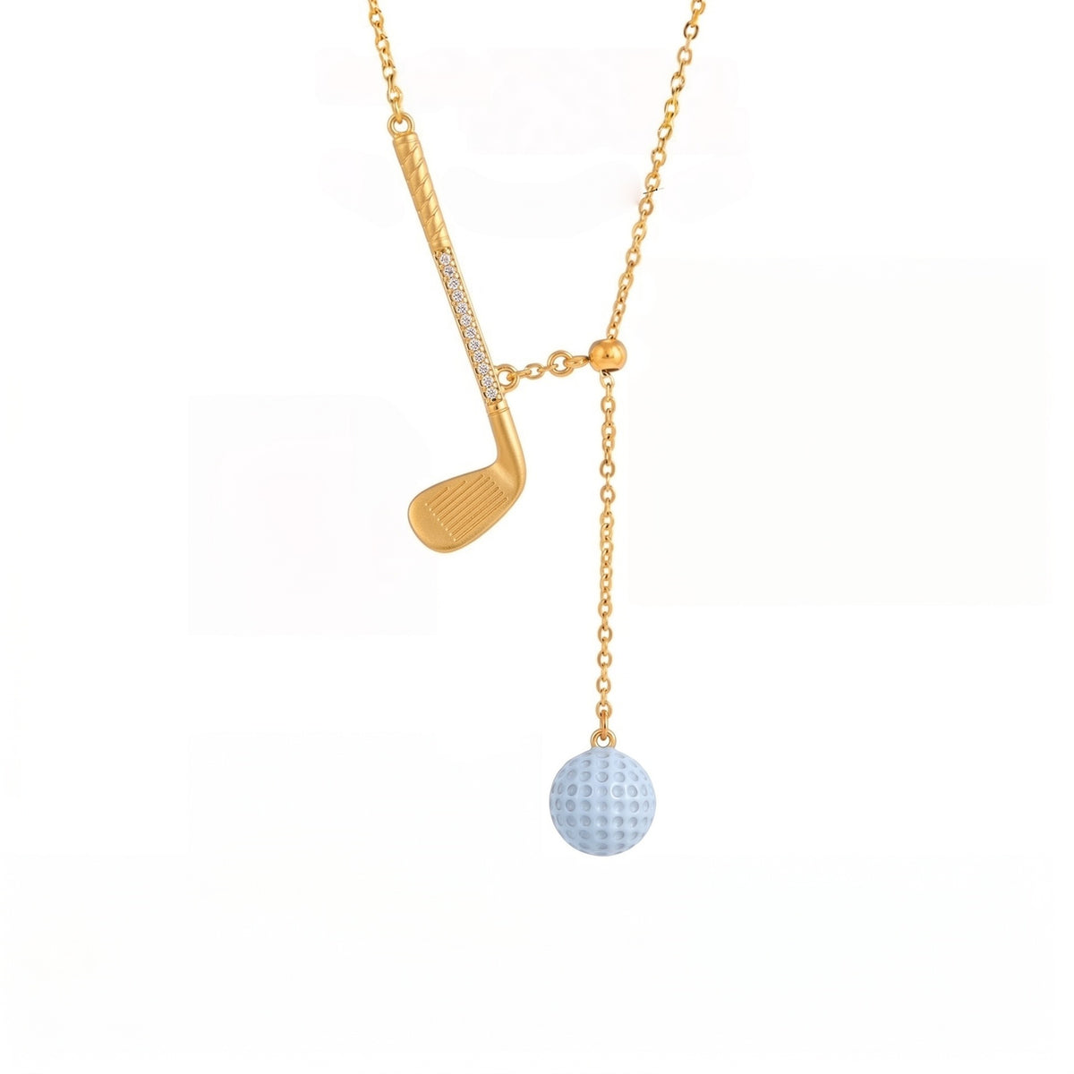 Gold Blue Music Note Necklace JLTN2046