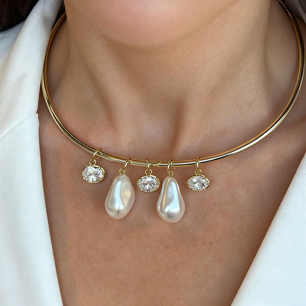 Gold Floral Charm Layered Necklace JLTN2048