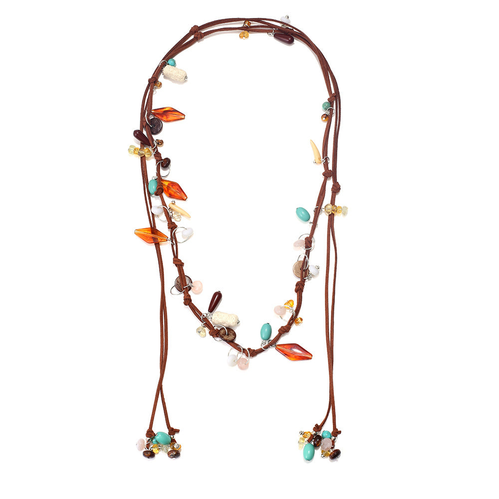 Multicolor Beaded Boho Necklace JLTN2052