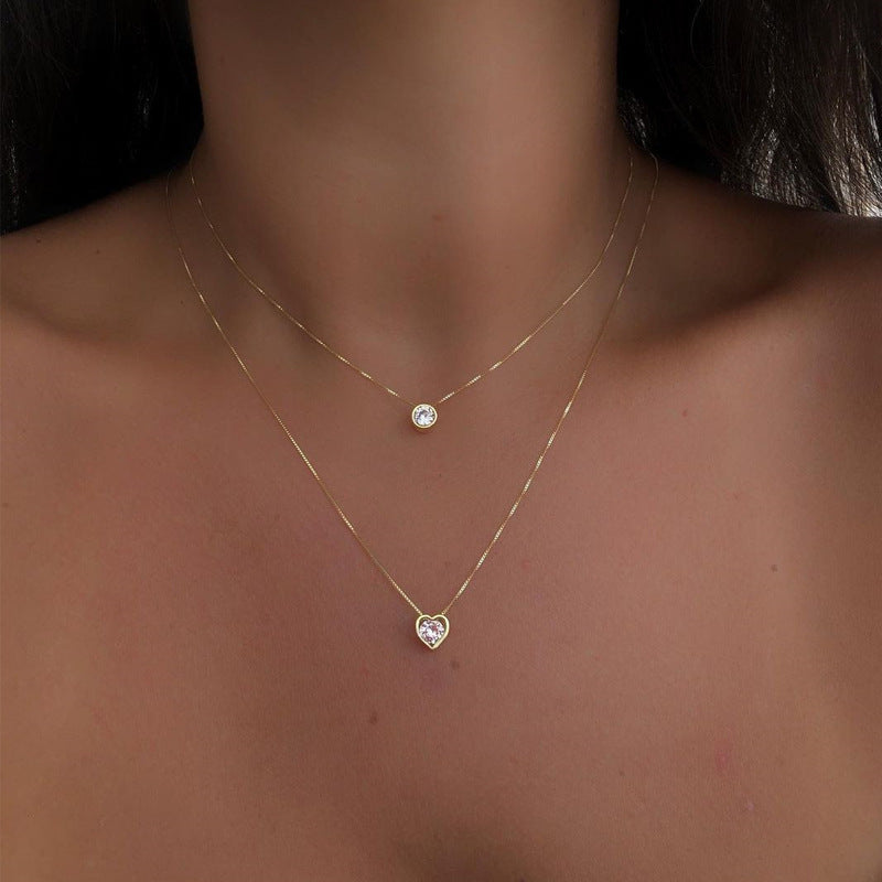 Gold Minimal Double Layer Necklace JLTN2061