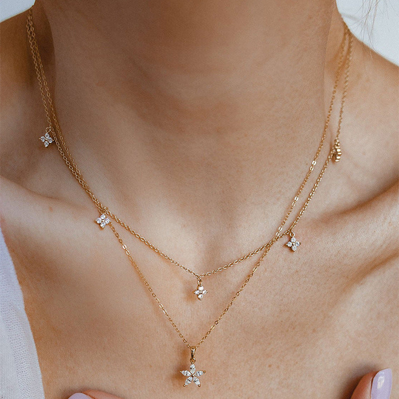 Gold Charm Layered Necklace JLTN2062