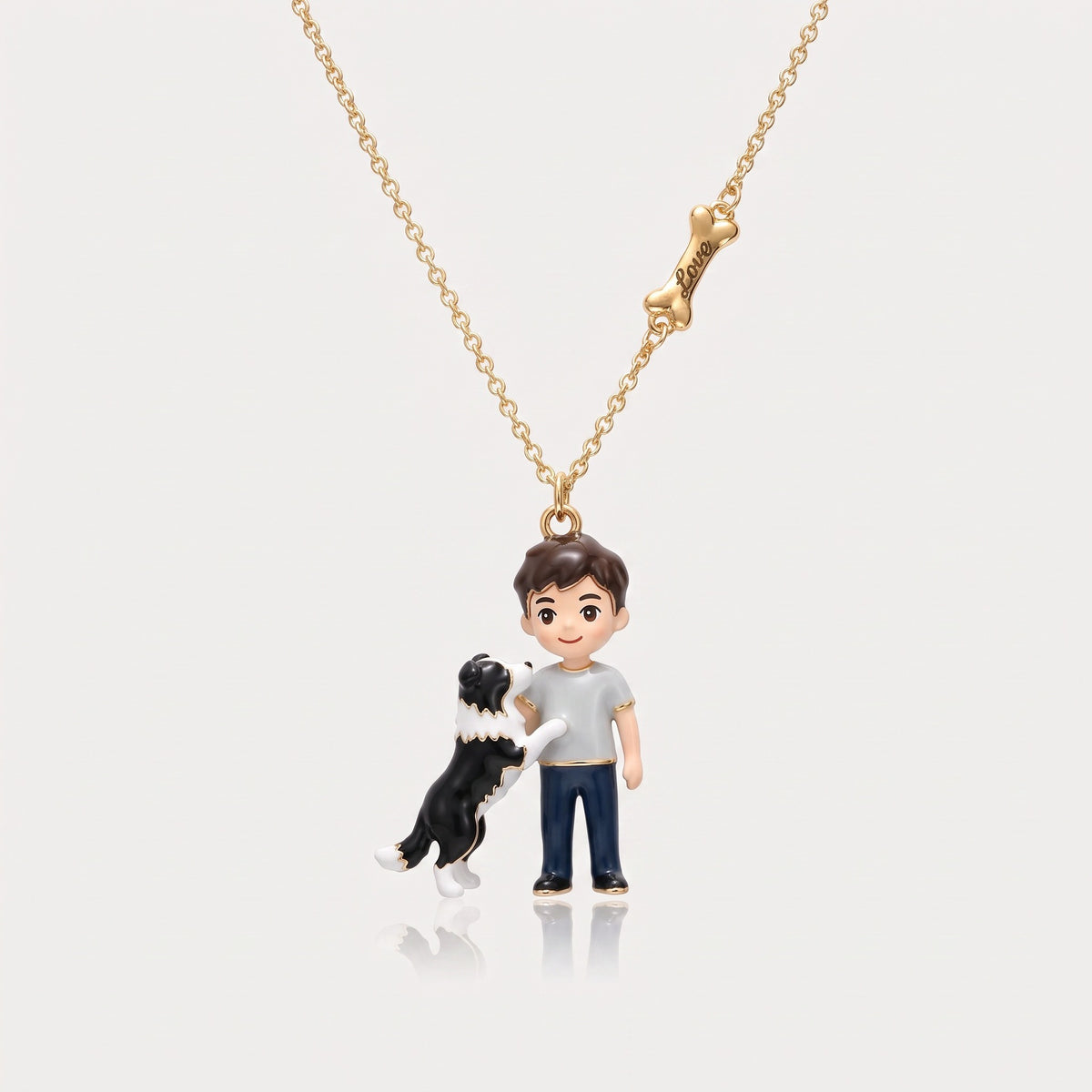 Gold Boy Charm Necklace JLTN2065