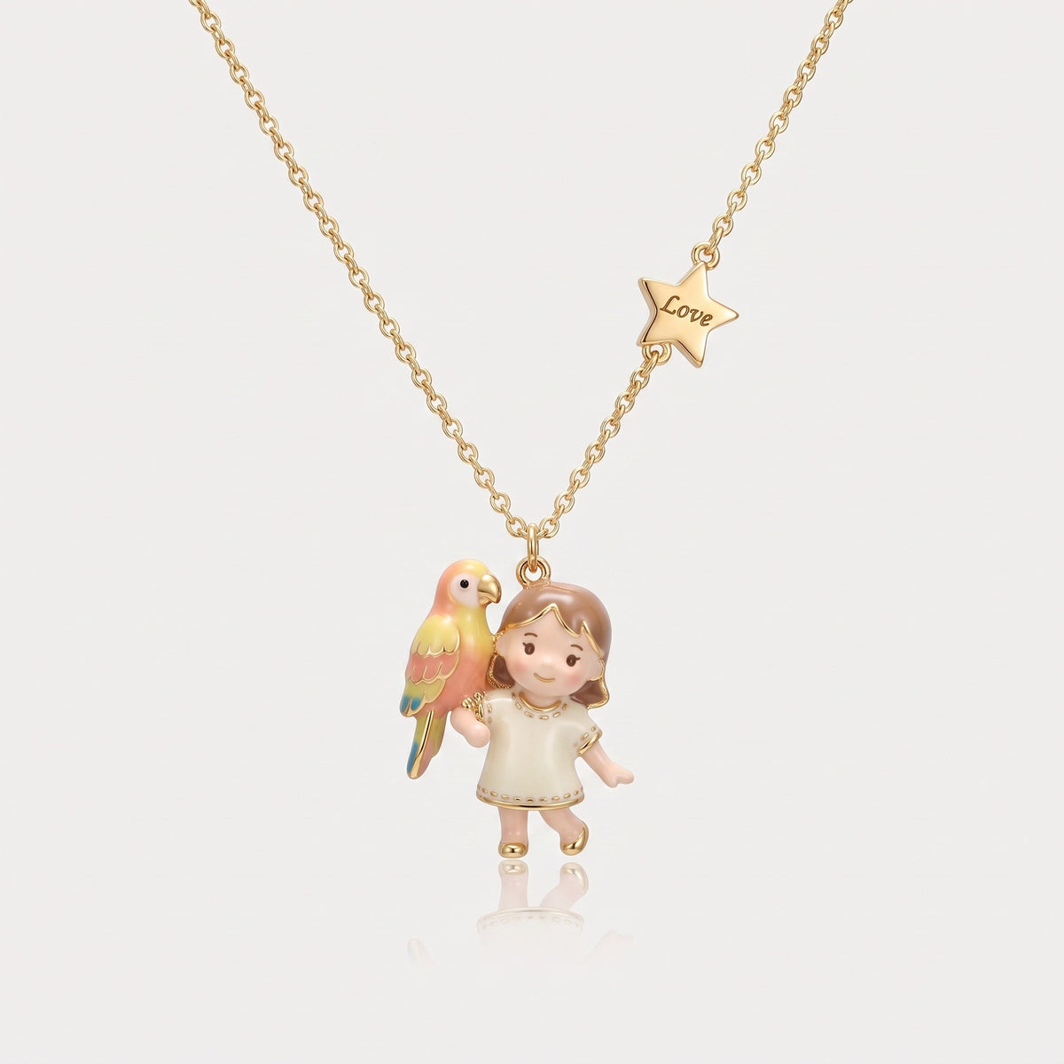 Gold Girl Charm Necklace JLTN2066