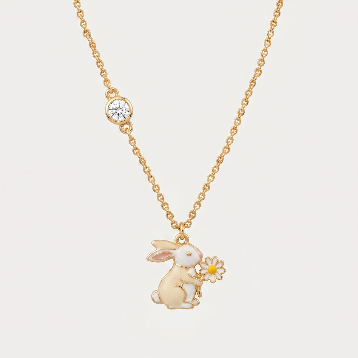 Gold Bunny Charm Necklace JLTN2072
