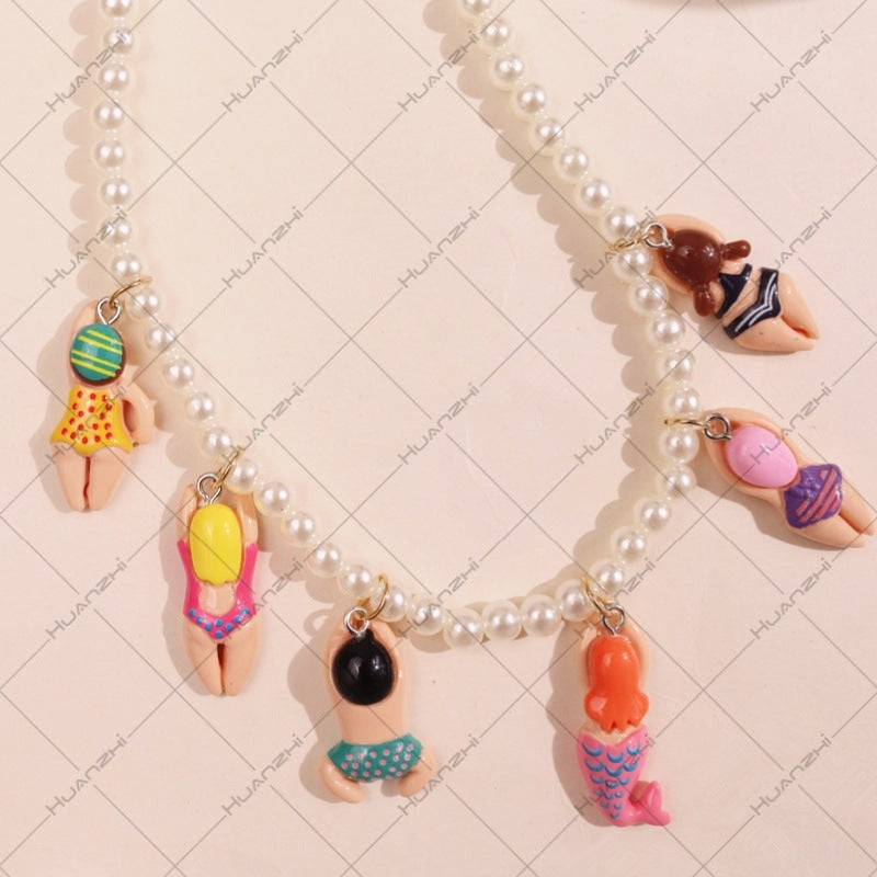 Multicolor Character Charm Necklace JLTN2074