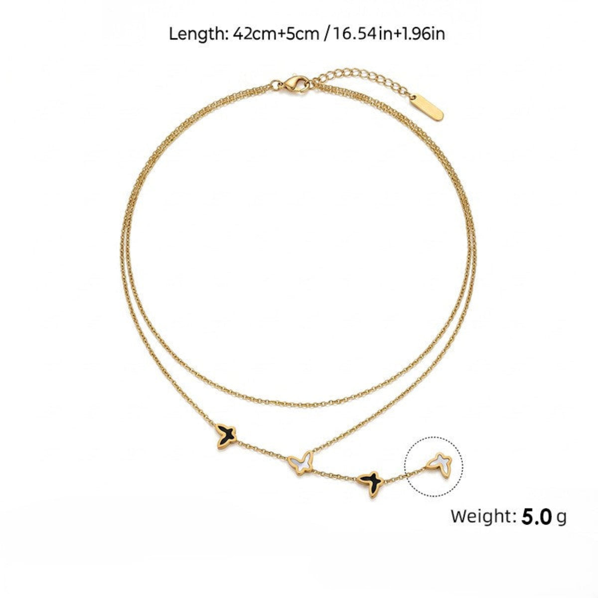 Gold Minimal Double-Strand Necklace JLTN2091