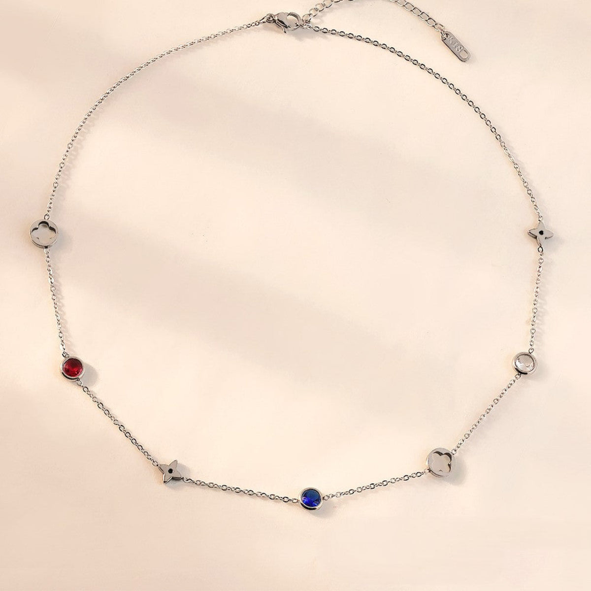 Silver Multicolour Bead Detail Necklace JLTN2094
