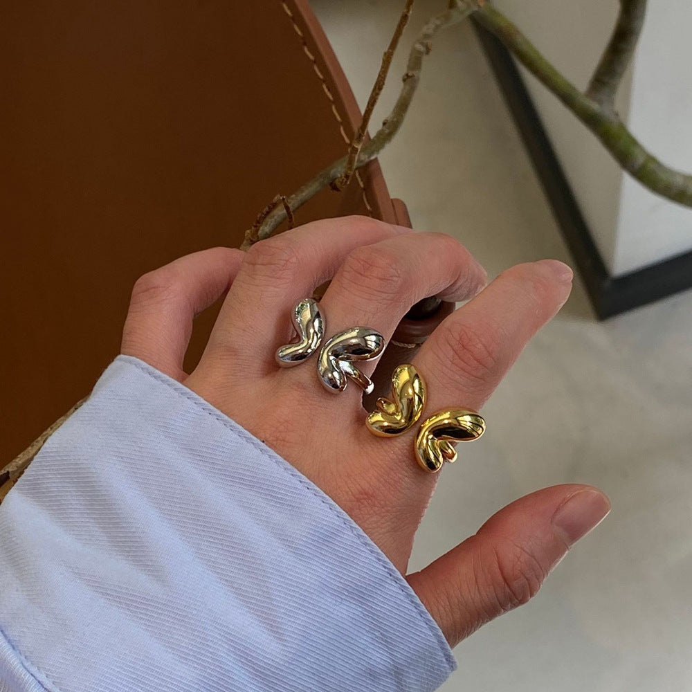 Stylish Party Abstract Fluid Adjustable Ring – Modern Sculptural Rings JLTR0368