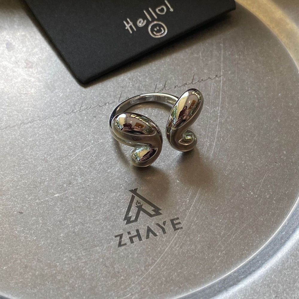 Stylish Party Abstract Fluid Adjustable Ring JLTR0368