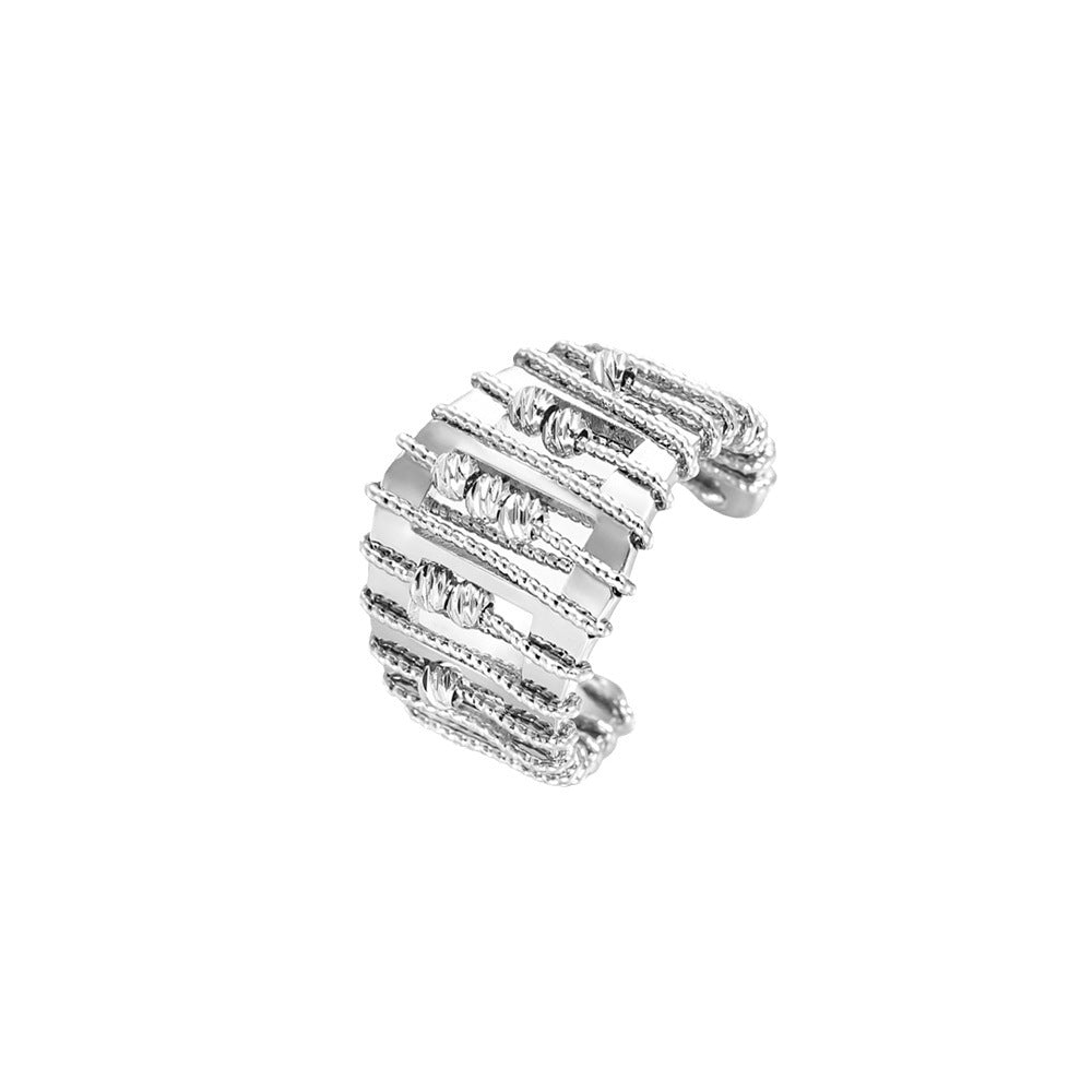 Modern Sterling Silver Openwork Knot Rings JLTR0426