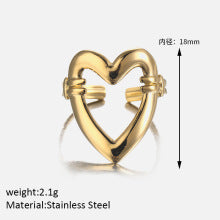 Elegant Open Heart Gold Ring for Women JLTR0484