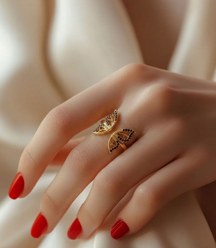 Open Butterfly Wings Adjustable Ring JLTR0522