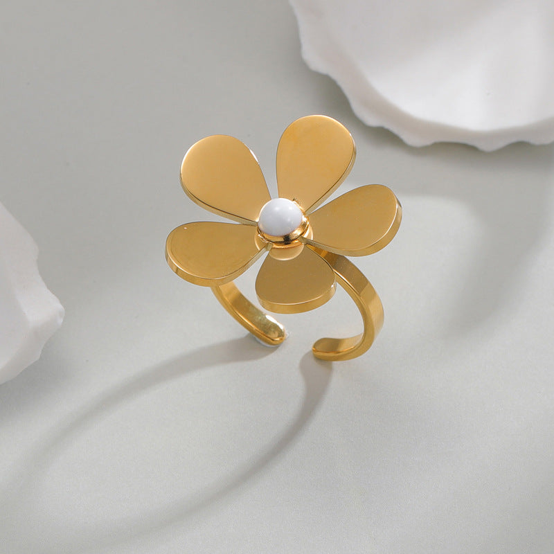 Golden Petal Bloom Ring JLTR0537