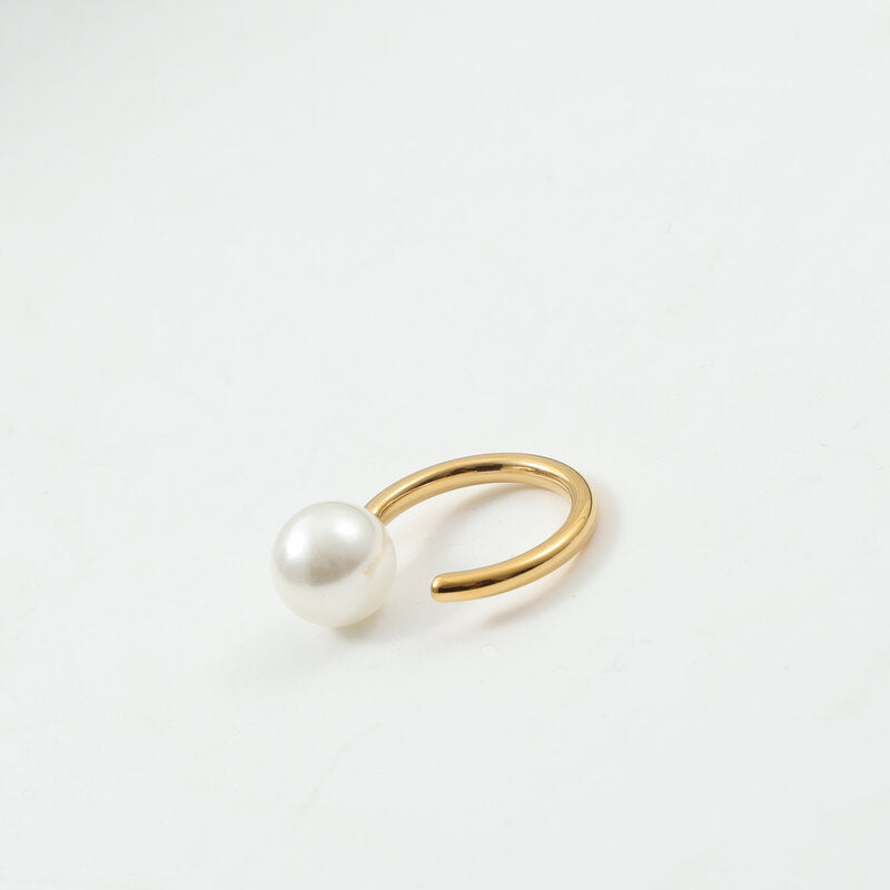 Elegant Open Band Pearl Ring JLTR0558