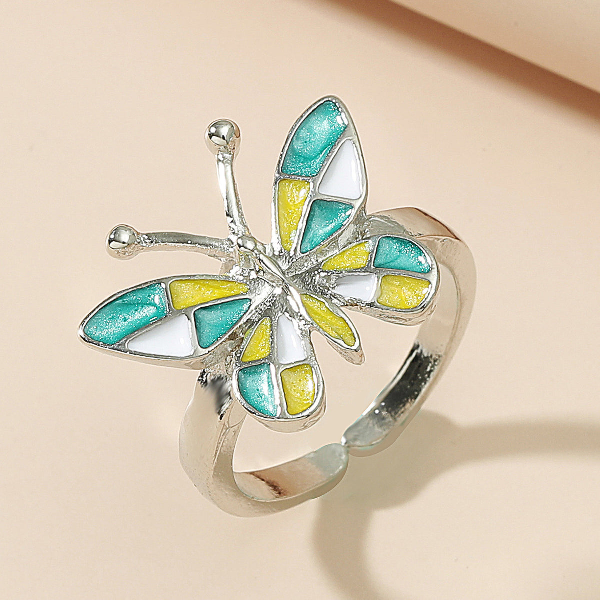 Colorful Enamel Butterfly Ring JLTR0574