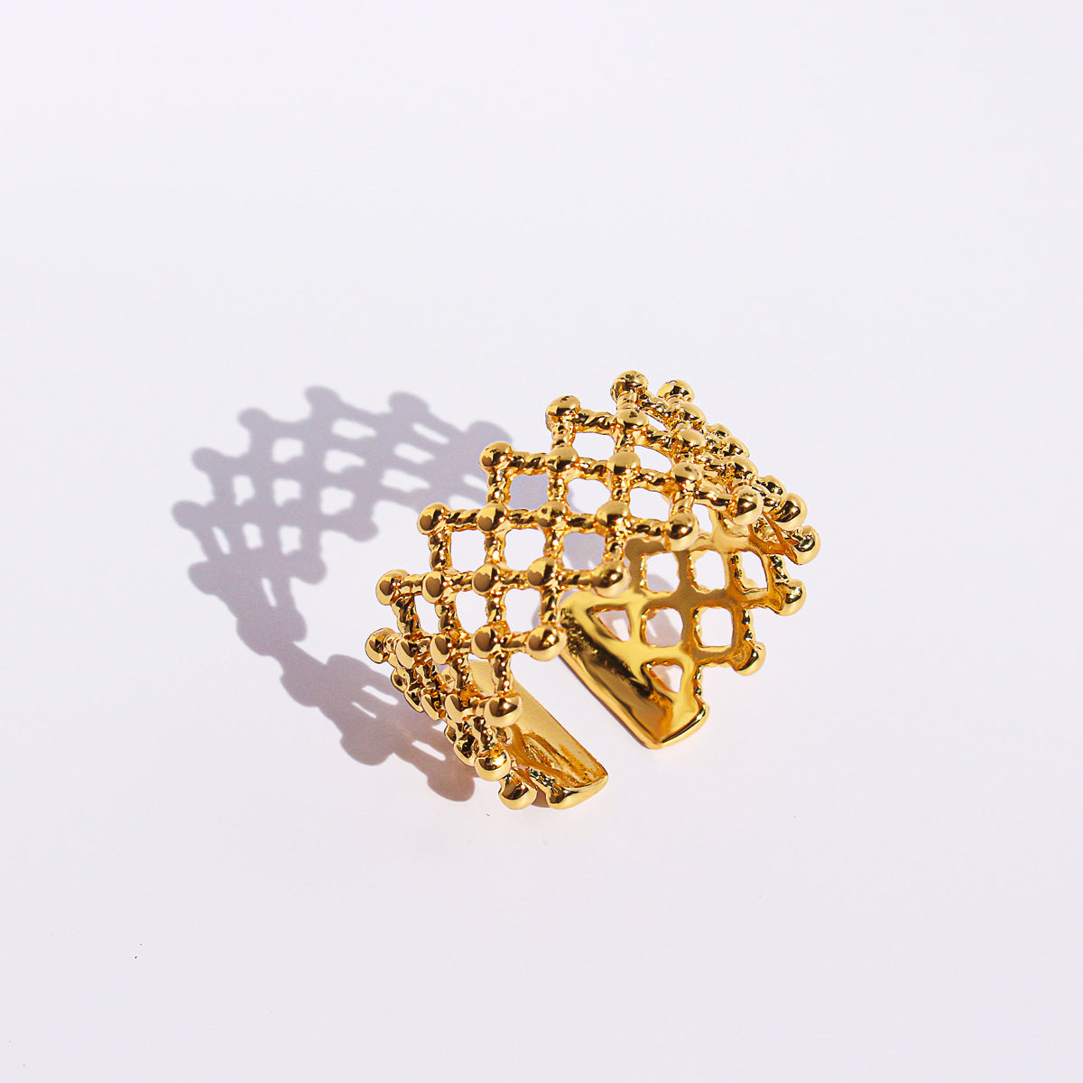lace wide version gold ball joint ring JLTR0592