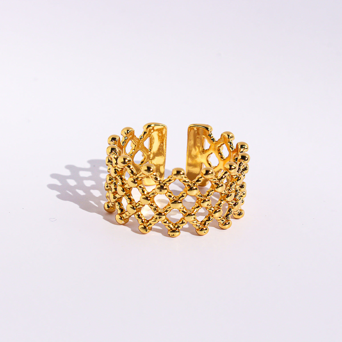 lace wide version gold ball joint ring JLTR0592