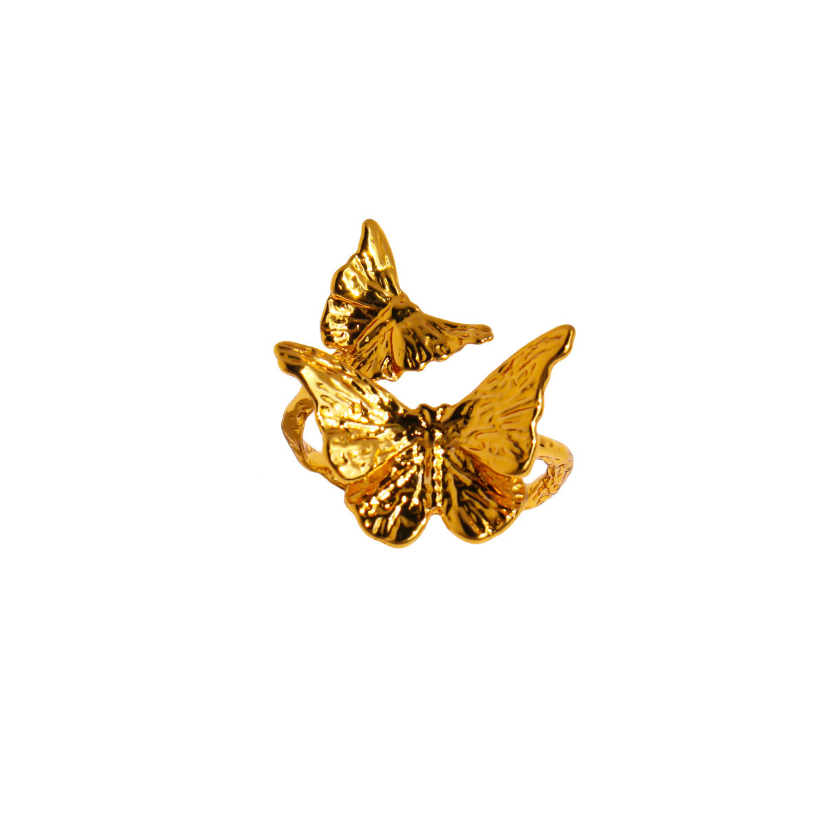 Twin Butterfly Wings Open Ring JLTR0599